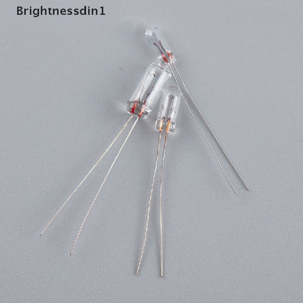 [Brightnessdin1] 10pcs Lampu Bohlam Edison Pijar Filamen Padi Butik Mini 3 /4/5mm 3 /6 /12/24V