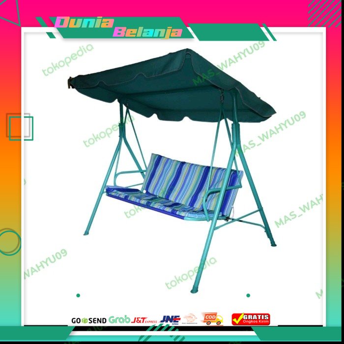 Soleil Kursi Taman Ayun Stripe - Biru