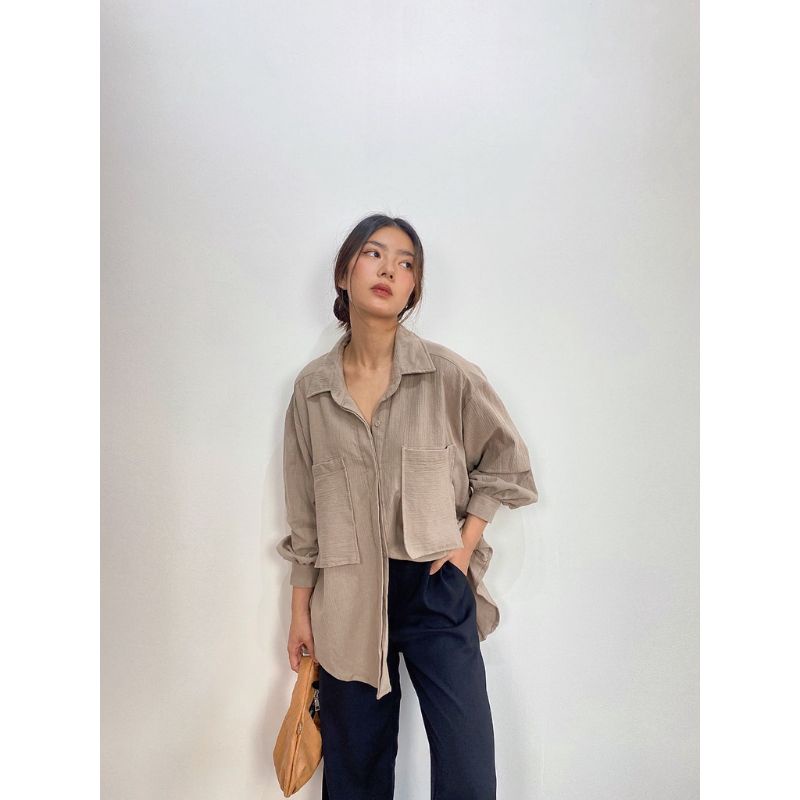 ilook | Kemeja Nagita Oversize | Kemeja Crincle | NIKI Shirt