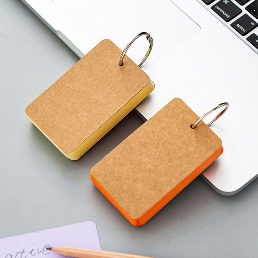 R-flower Memo Pad Hadiah Siswa Hard Cover Dengan Ring Metal Mini Notebook