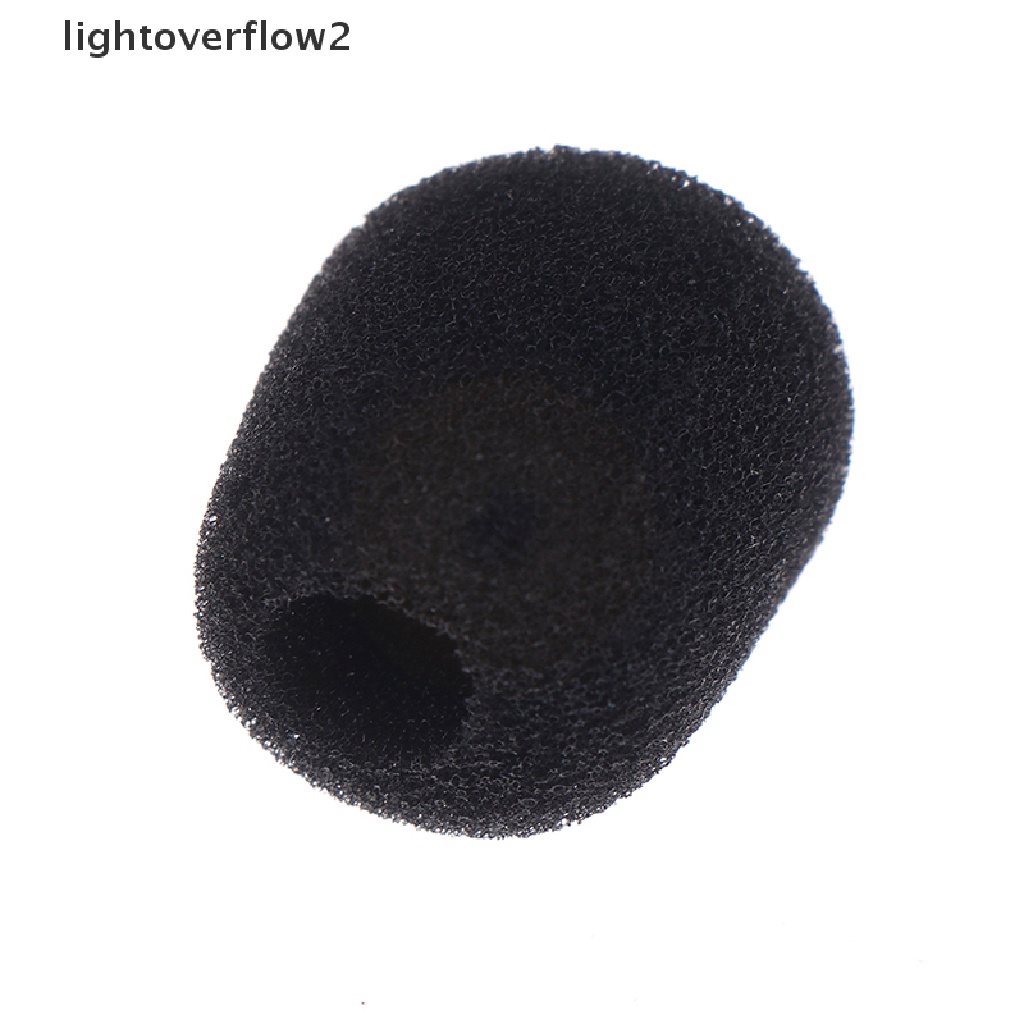 [lightoverflow2] 10pcs Practical Small Black Microphone Headset Windscreen Sponge Foam Mic Cover [ID]