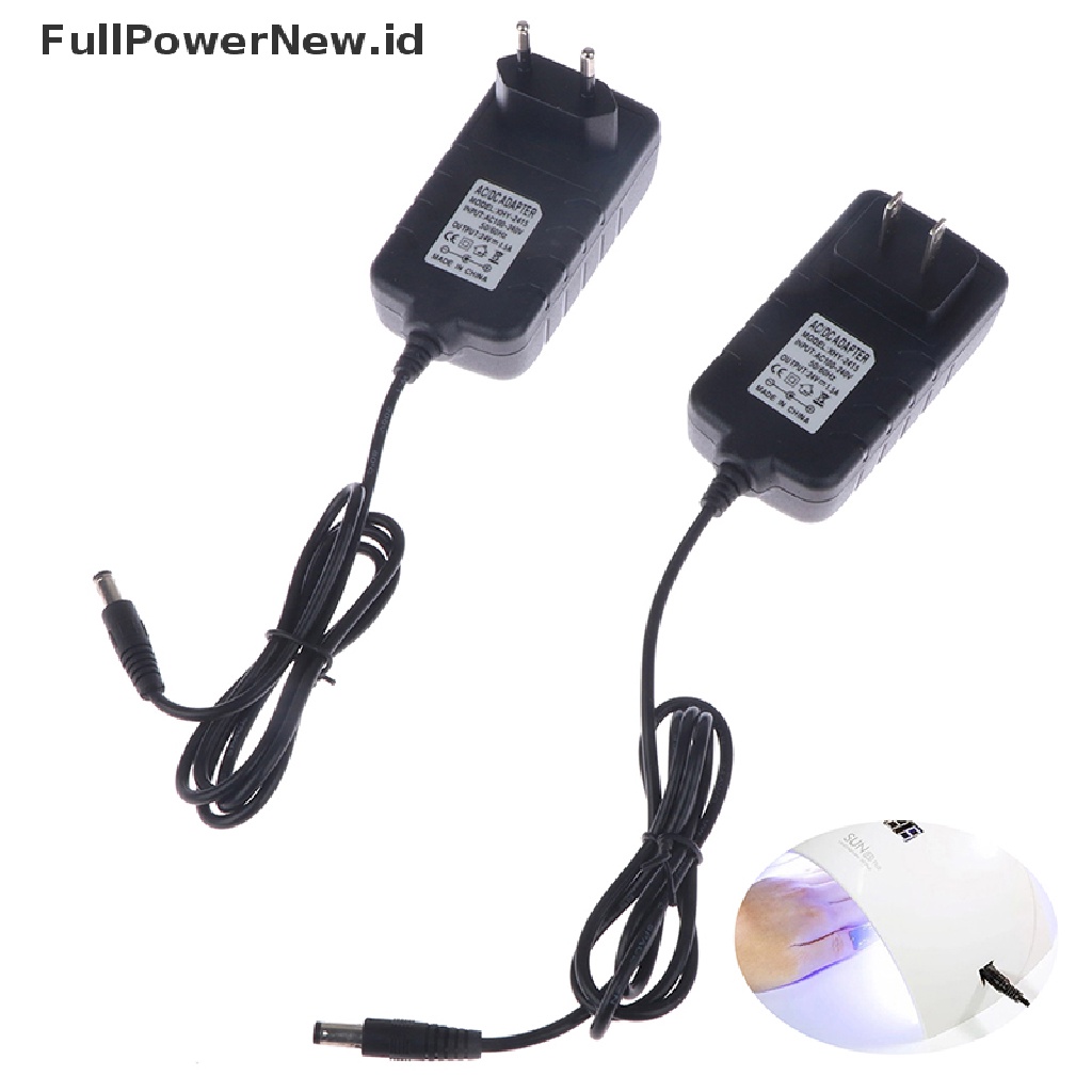 Power 24V 1.5A Power Supply Adaptor Charger 36W EU Plug AC 100-240V Pengering Kuku ID