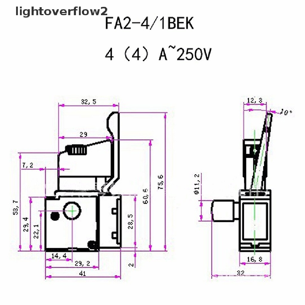 [lightoverflow2] FA2/61BEK lock on power electric hand drill speed control trigger switch 220v6a  [ID]