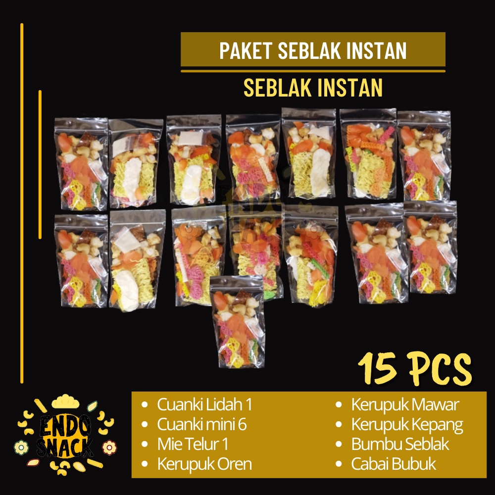 Paket SEBLAK INSTAN 15 Pcs isi Lengkap Paket Kenyang