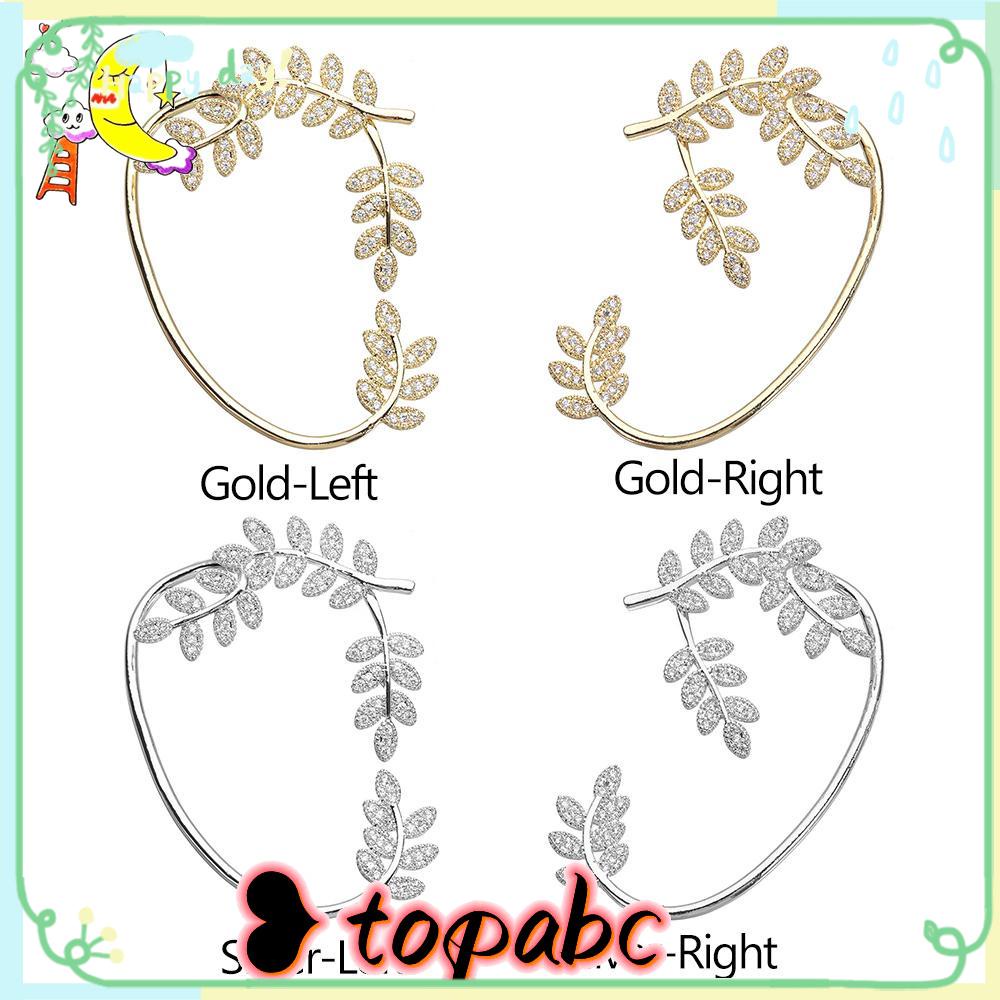 Top Leaf Ear Wrap Pesta Wanita Pria Perhiasan Anting Tragus