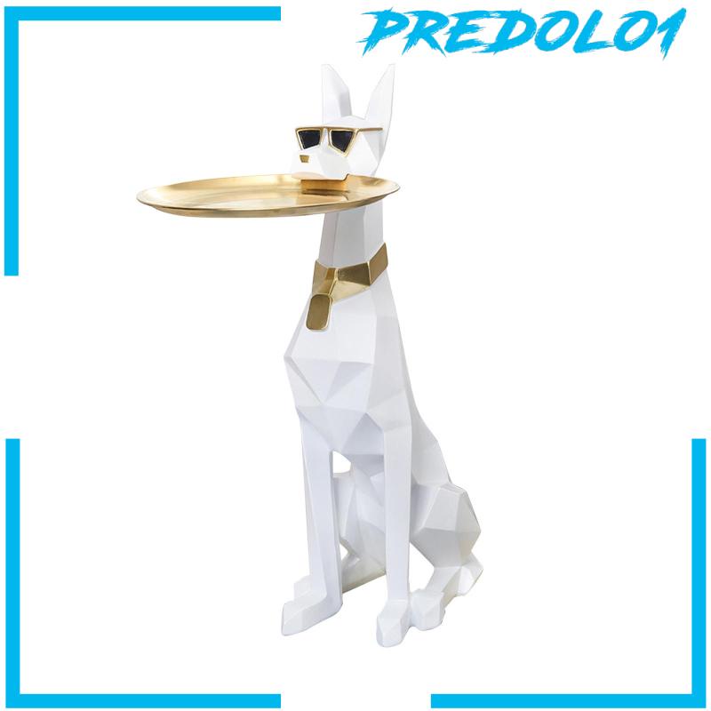 [Predolo1] Tray Hias Kotak Penyimpanan Patung Anjing Nordic Untuk Ornamen Ruang Tamu