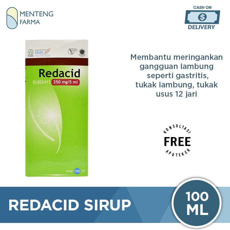 Redacid 250 mg/5 ml Sirup 100 ml - Meringankan Gangguan Lambung