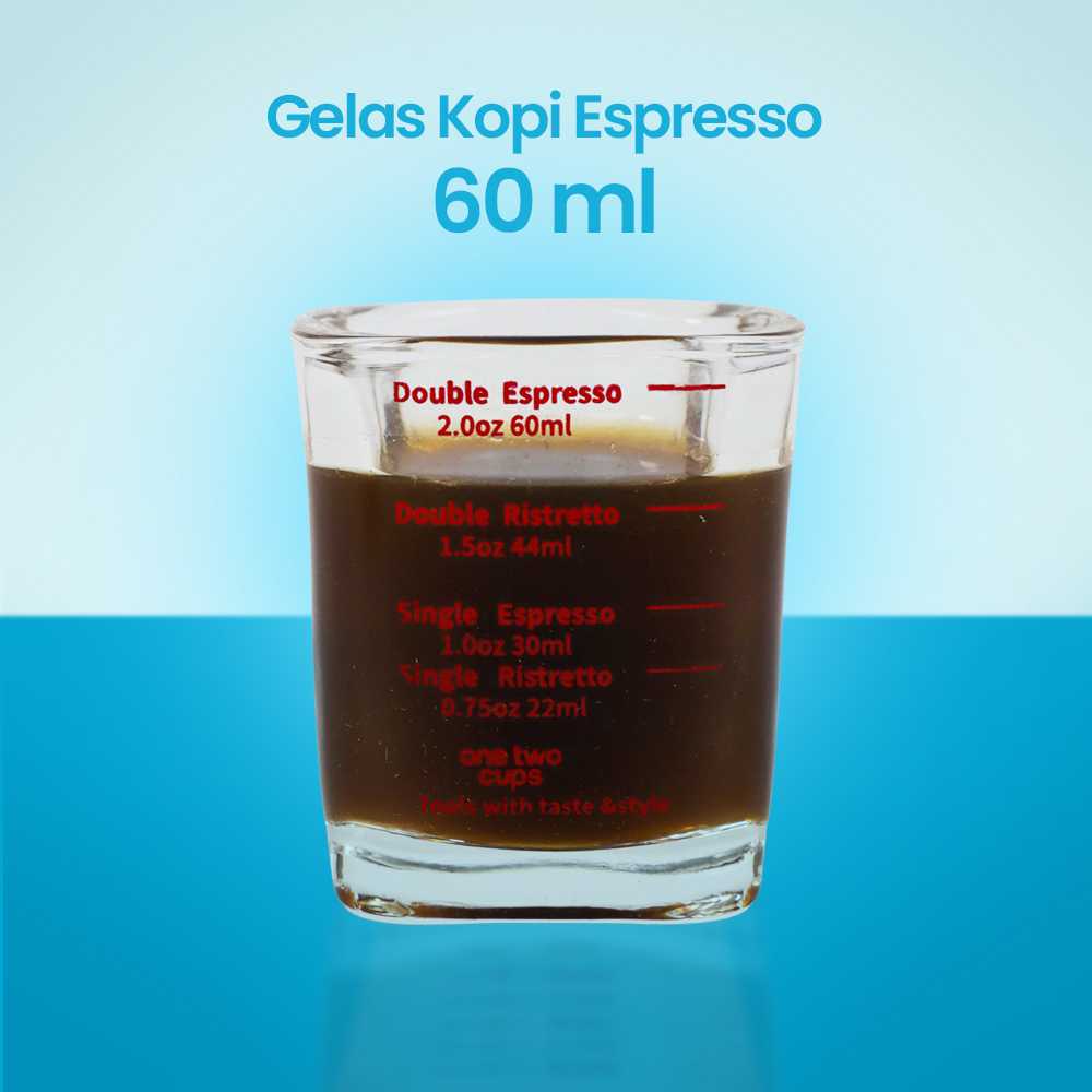 (BISA COD) FTIHSHP  Gelas Kopi Espresso Shot Glass Coffee Mug Cup 60ml - MD20