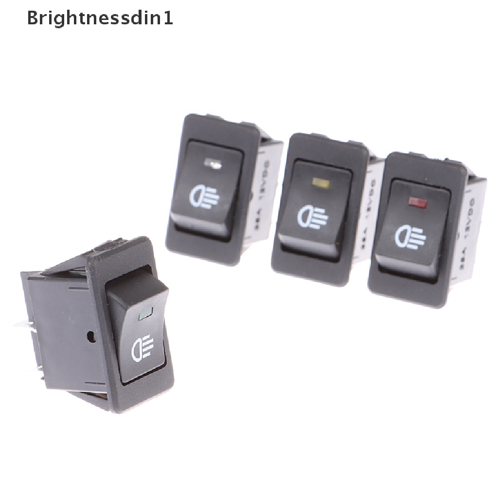 [Brightnessdin1] 2posisi 4pin LED 12V 35A Mobil Refitg Fog Lamp Switch Butik