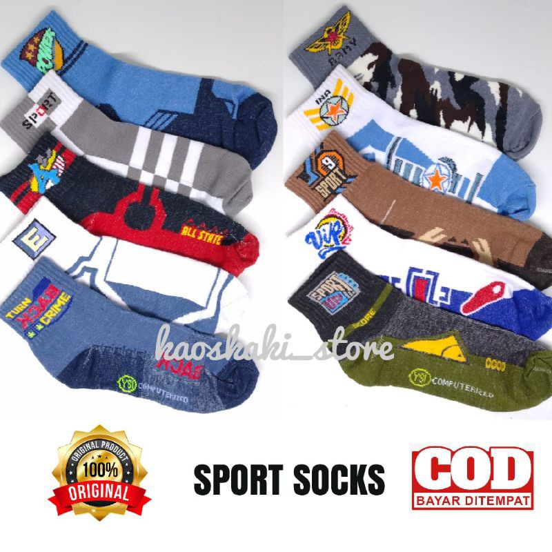 Kaos Kaki Murah Kaos Kaki Sport Anak TK / PAUD SD Kaos Kaki Putra Putri Motif Random 1-Pasang