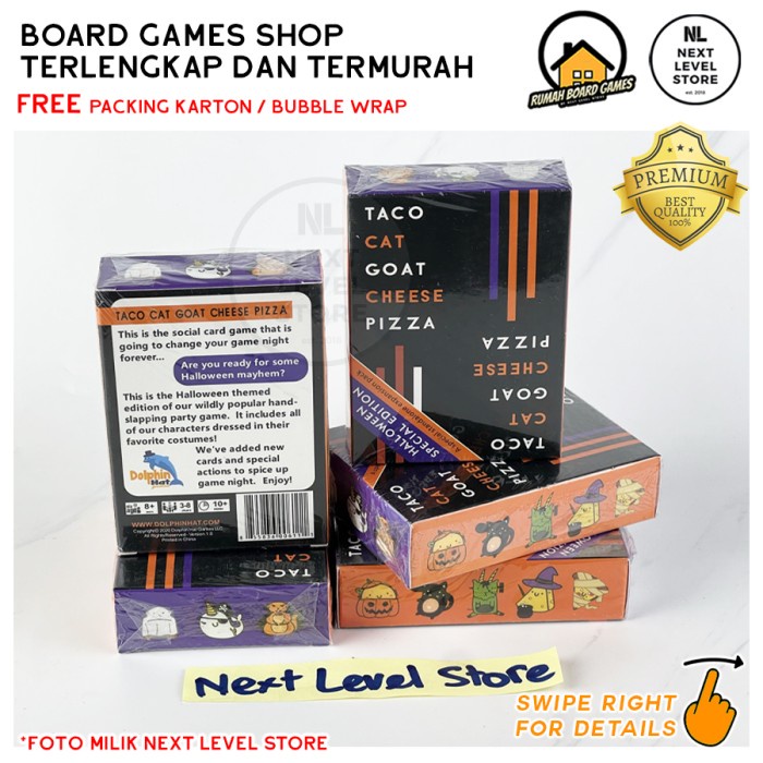 Taco Cat Goat Cheese Pizza Halloween Edition Board Games Card Game