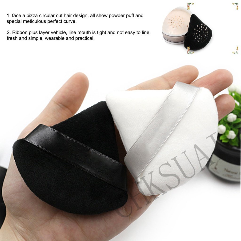 Bentuk Segitiga Powder Puff Kosmetik Mini Bisa Dicuci Lembut Kapas Wajah Bedak Ringan Puff Alat Makeup