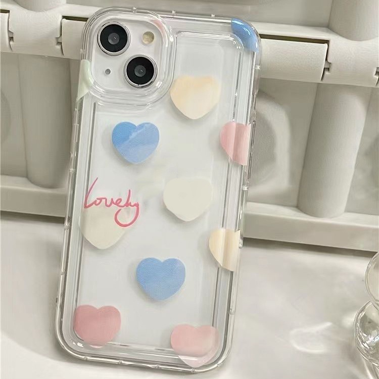 IPHONE Cinta Lembut Casing Ponsel Kompatibel Untuk Iphone14 13 11 12 Pro XS Max X Xr7 +8 Plus Casing Transparan TPU Silikon Shockproof Cover