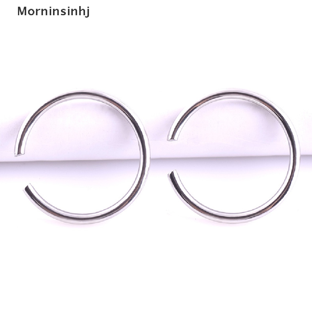 Mornin 9Pcs Cincin Hidung Terbuka Hoop Bibir Tubuh Klip on Studs Stainless Steel Jewelry id