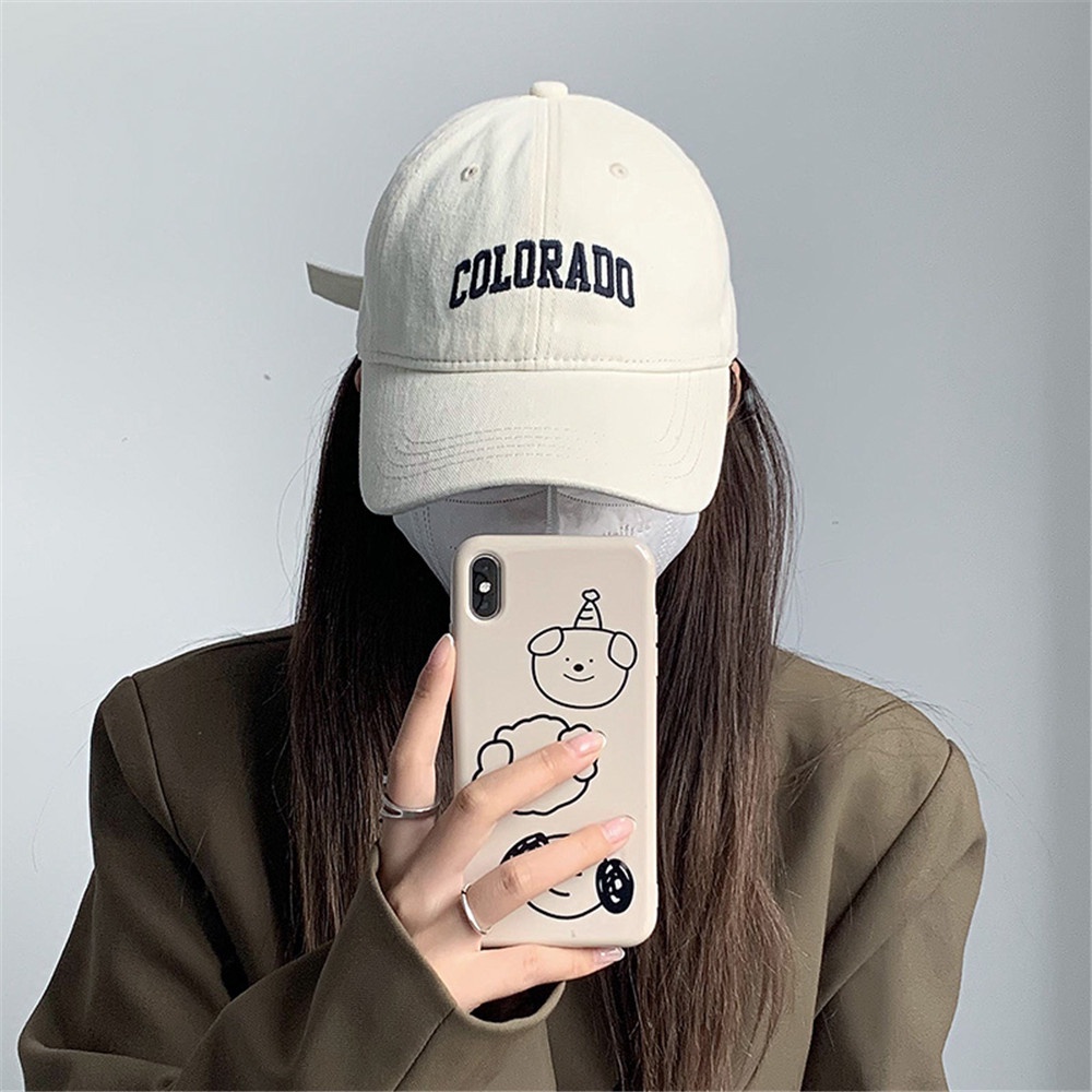 [COD Tangding] Korean INS Oversized Baseball Cap Pria Wanita Musim Semi Musim Panas Huruf Topi Bordir