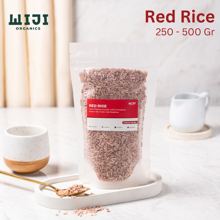 

Red Rice Beras Merah Pulen Organik Biji Natural Pure Premium 250 Gr - - 250 Gram