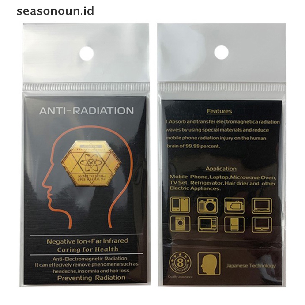 Seasonoun Stiker Gelombang Elektrotik Stiker Handphone Untuk Hp Dari EMF Fusion Excel Perlindungan Anti Radiasi.