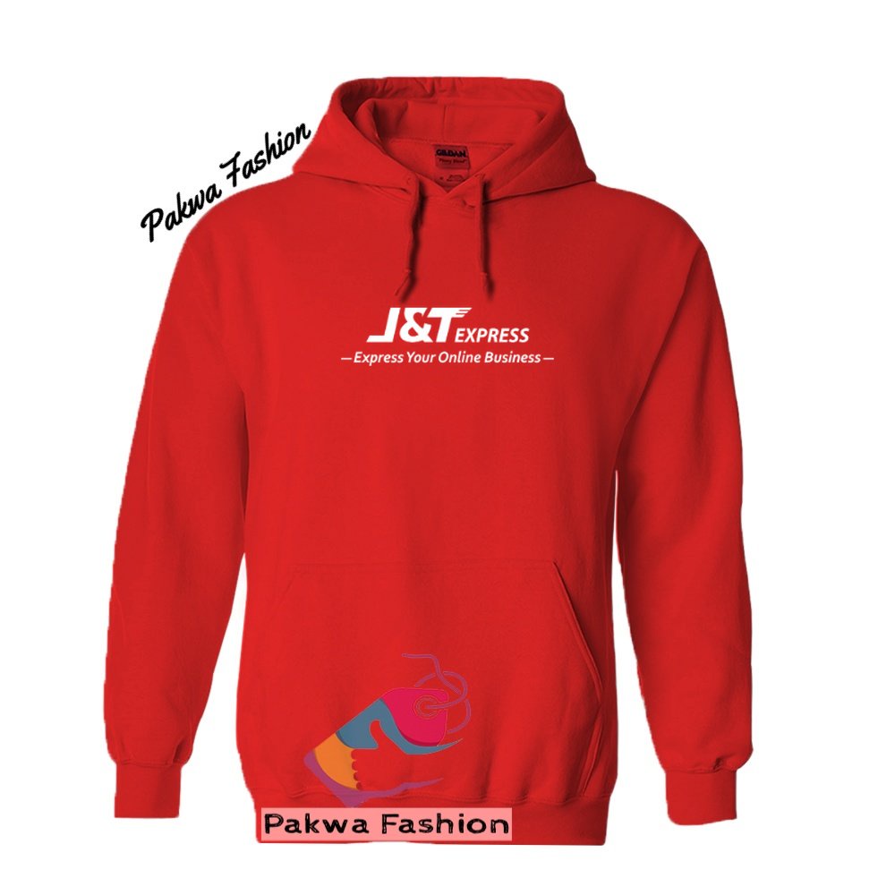 Hoodie Distro JNT-Express Sweater Pria Wanita Tebal Import Premium Polos Cewek Cowok Keren Terlaris 