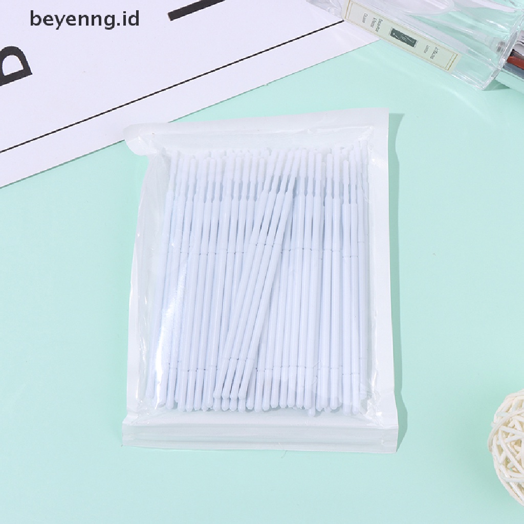 Beyen 100Pcs Disposable Eyelash Extension Micro Brush Aplikator Make up Maskara Swab ID