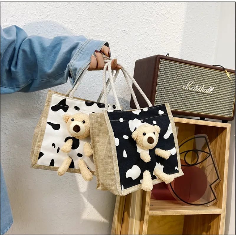 TAS JINJING BONEKA BERUANG  TOTEBAG BONEKA