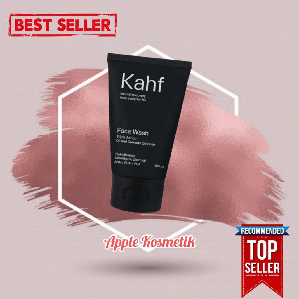 KAHF Face Wash Triple Action Oil and Comedo Defense 100ml - Apple_Kosmetik