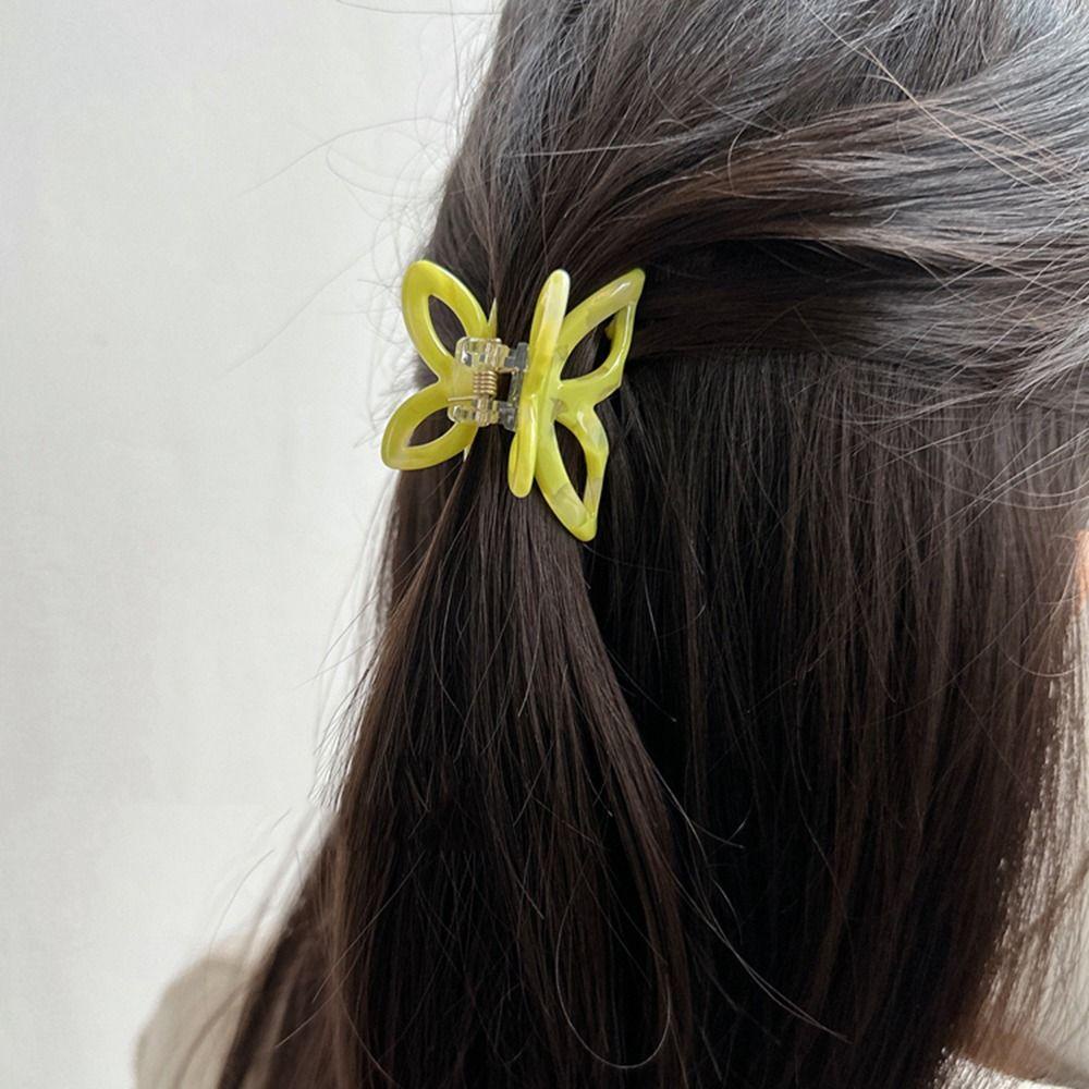 Agustina Kupu-Kupu Rambut Cakar Elegan Kepribadian Fashion Asam Asetat Untuk Perempuan Hiu Klip Hiasan Kepala Ponytail Holder Untuk Wanita Women Hair Clips