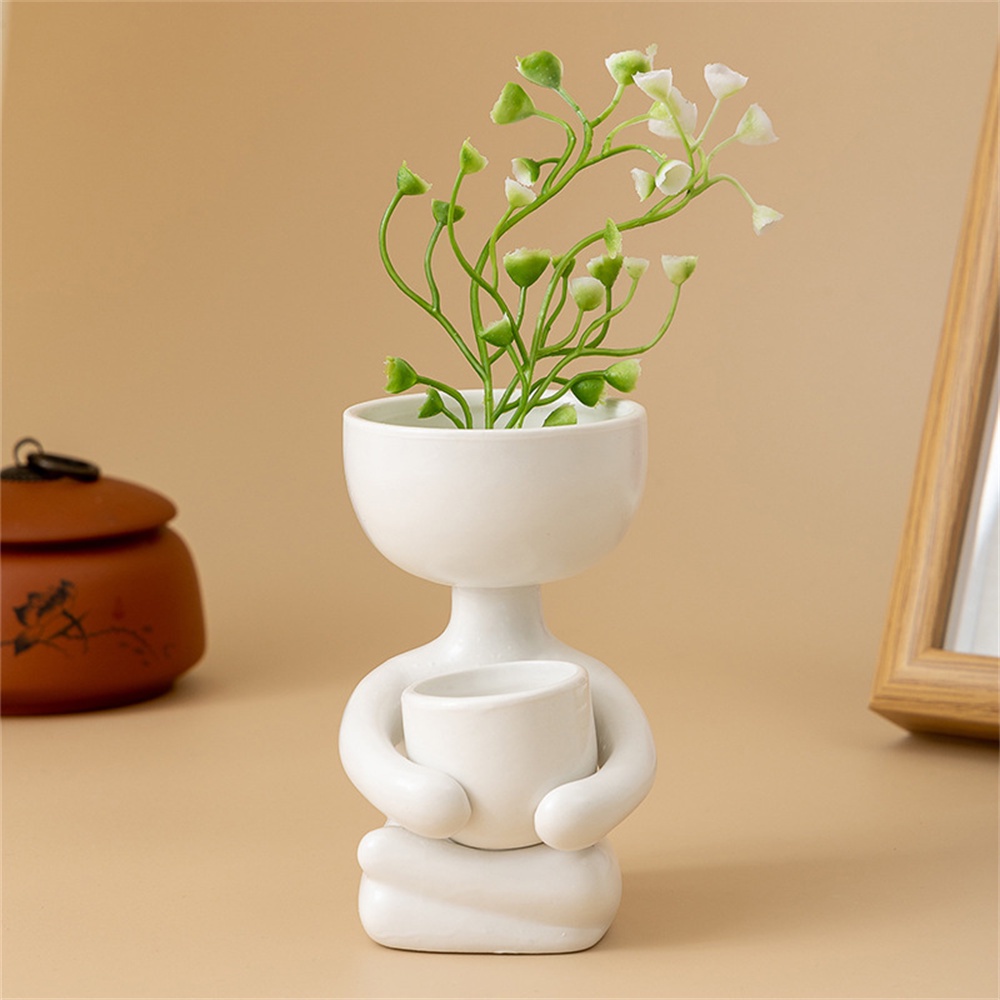 ღ Nordic Gambar Keramik Pot Bunga Seni Tubuh Pot Bunga Dekorasi Abstrak Keramik Kaktus Pot Planter Kerajinan Vas Bunga Ruang Tamu dekorasi Hadiah