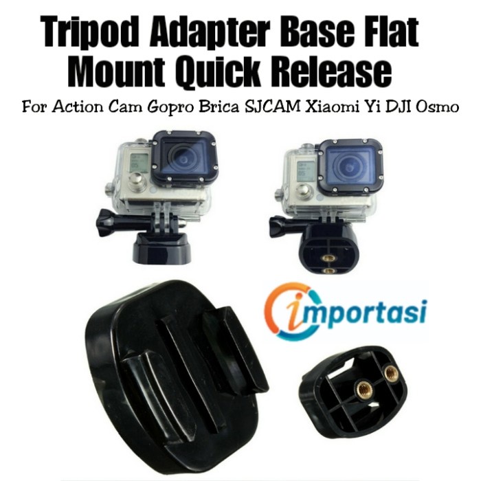 Tripod Adapter Base Mount Quick Release Bracket Gopro Brica Bcam Ezviz