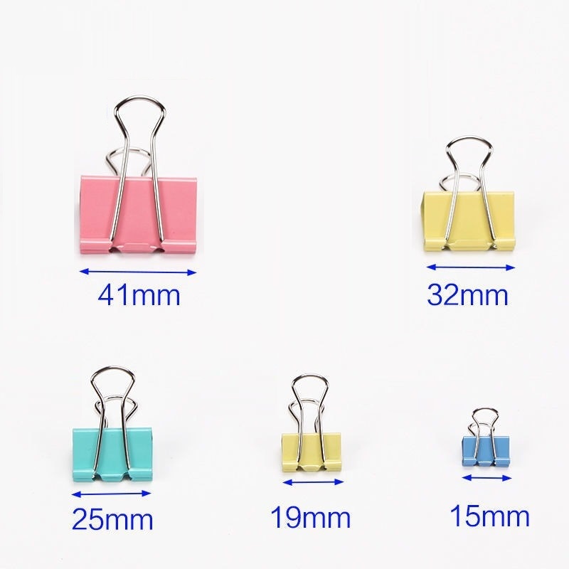 48pcs 25mm Binder Paper Clip Warna Warni Besi Klip Jepit Kertas OSM-ST0262