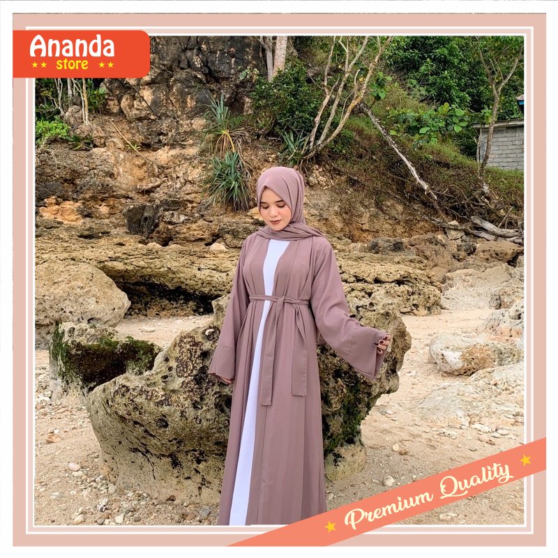 FASHION OUTERWEAR MURAH WANITA HIJABERS STYLE KEKINIAN / Abaya Outer Basic Turki (katalog outer saja