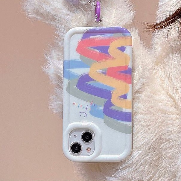 IPHONE Casing Ponsel Lembut Warna-Warni Kompatibel Untuk Iphone14 13 11 12 Pro XS Max X Xr7 +8 Plus Casing TPU Silikon Shockproof Cover