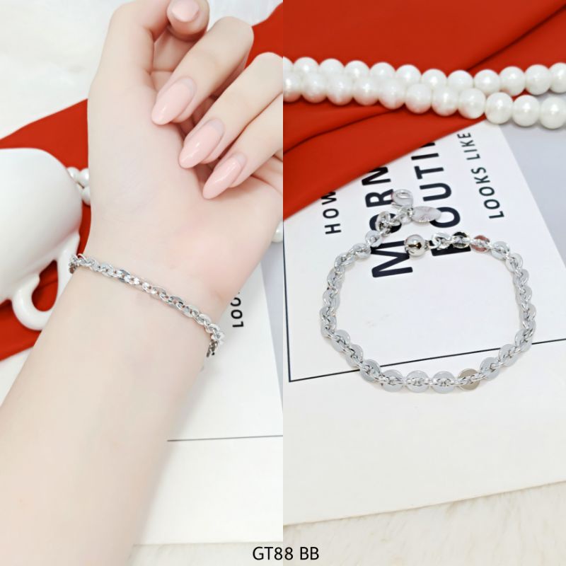 Gelang wanita Rantai Medan polos Xuping lapis emas GT88-90 I,D