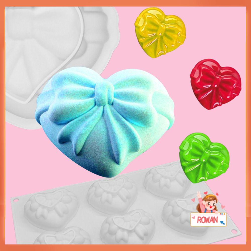R-flower Bow Heart Shaped Baking Tool Cetakan Kue Sabun Membuat Hari Valentine Mousse Mould