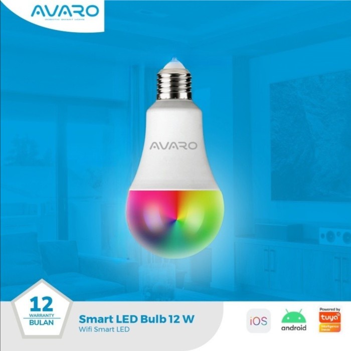 AVARO Smart Light Bulb LED 12W WiFi RGB+WW Lampu Hias 12 Watt