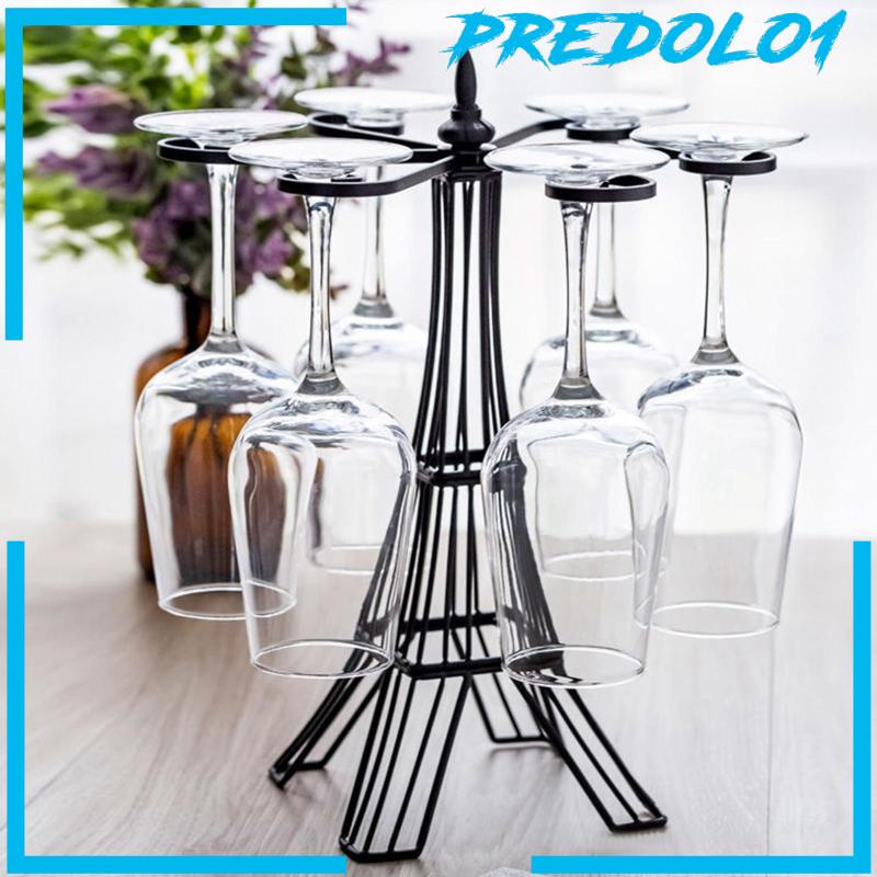 [Predolo1] Goblet Rak Penyimpanan Dengan 6buah Hook Dekorasi Pajangan Dapur Penyimpanan Rumah