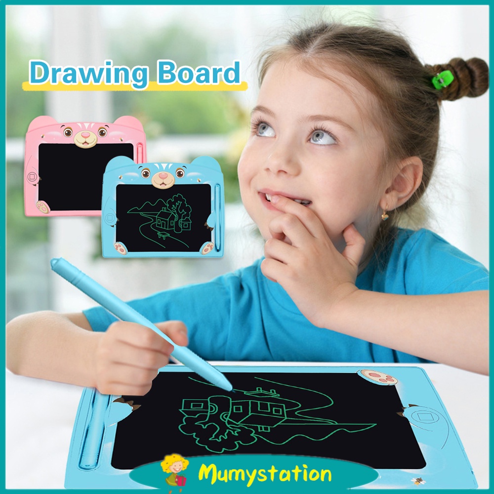Mumystation LCD Writing Drawing Tablet Karakter / Papan Tulis Gambar Mainan Edukasi / Drawing Pad anak