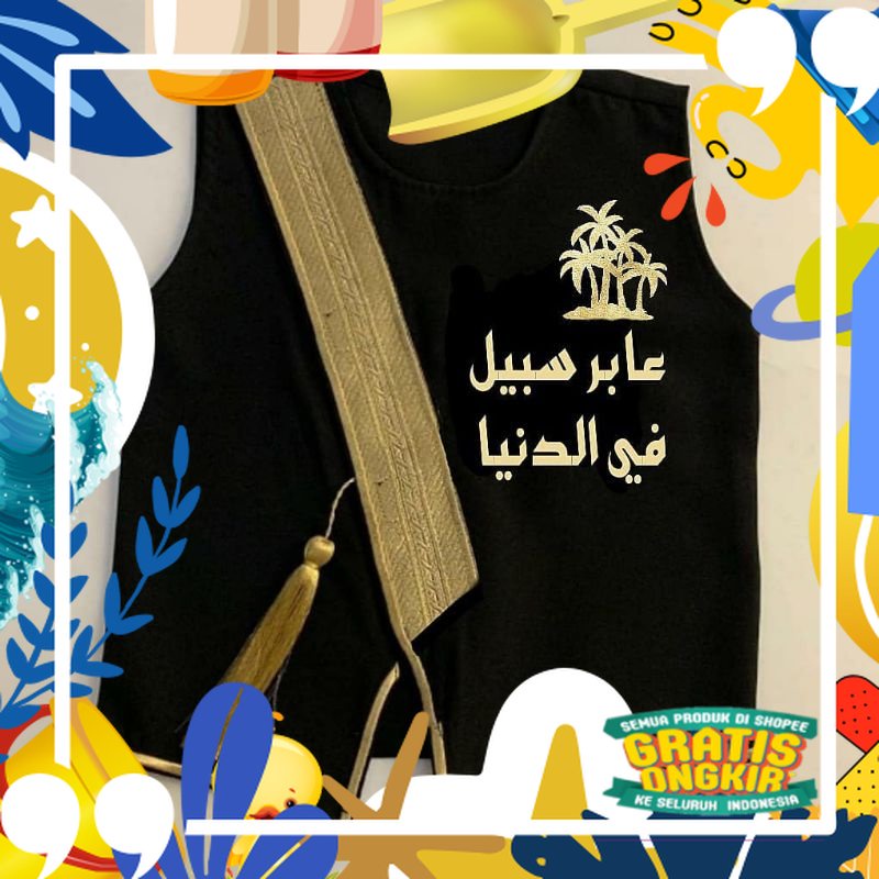 Motif polkadot / 0-13th ROMPI ARABIAN ANAK Pasangan Jubah Anak Putih