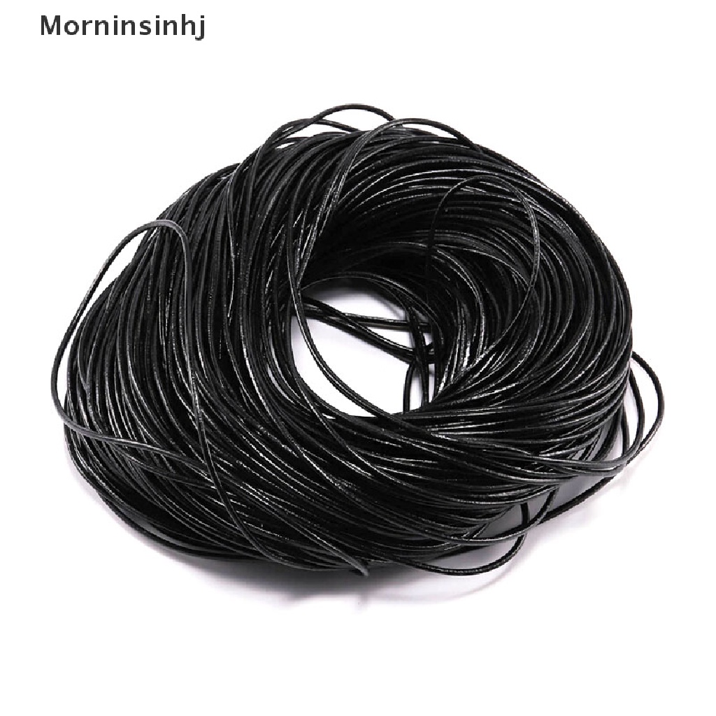 Mornin2/5m Leather Round Rope Cord Untuk Gelang Kalung DIY Membuat Perhiasan Craft id