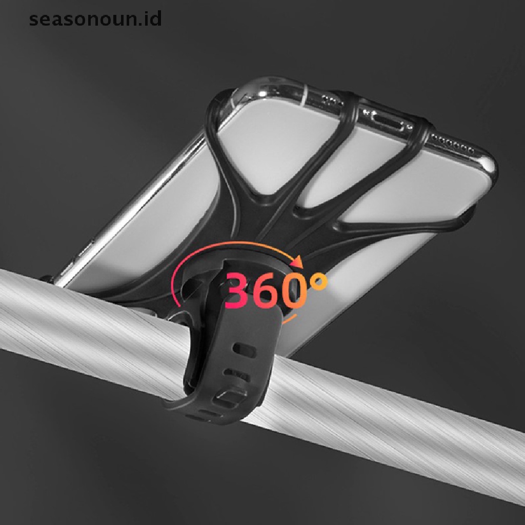 XIAOMI IPHONE Seasonoun 360dudukan Telepon Sepeda Silikon Yang Dapat Diputar Balance Mobil Motor Stand GPS Dukungan Untuk Iphone11 Xiaomi110 Huawei P40.