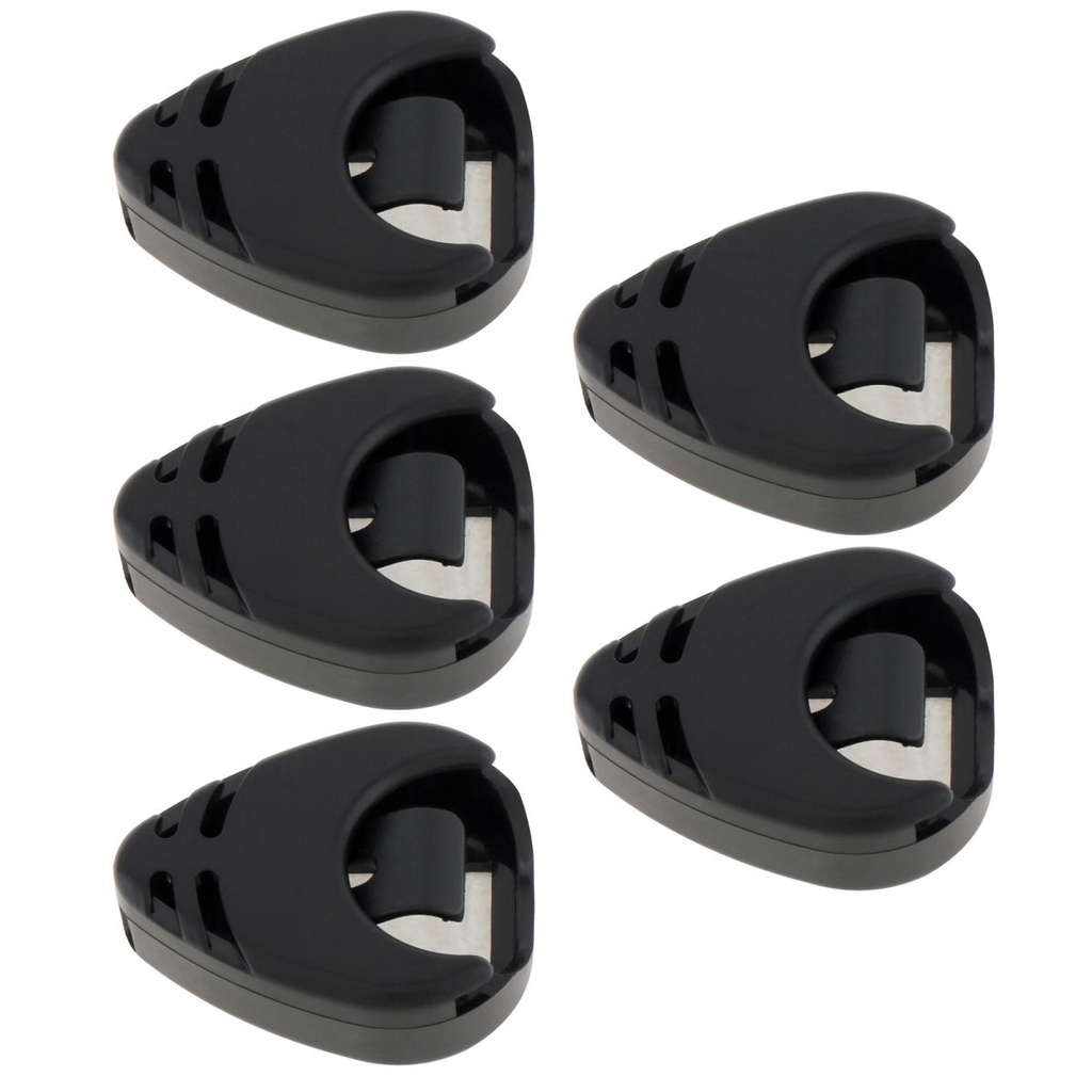 5pcs Hitam Plastik Stick on Guitar Pick Holder Untuk Penempatan Picks Gitar Akustik/Bass/Ukulele Nyaman