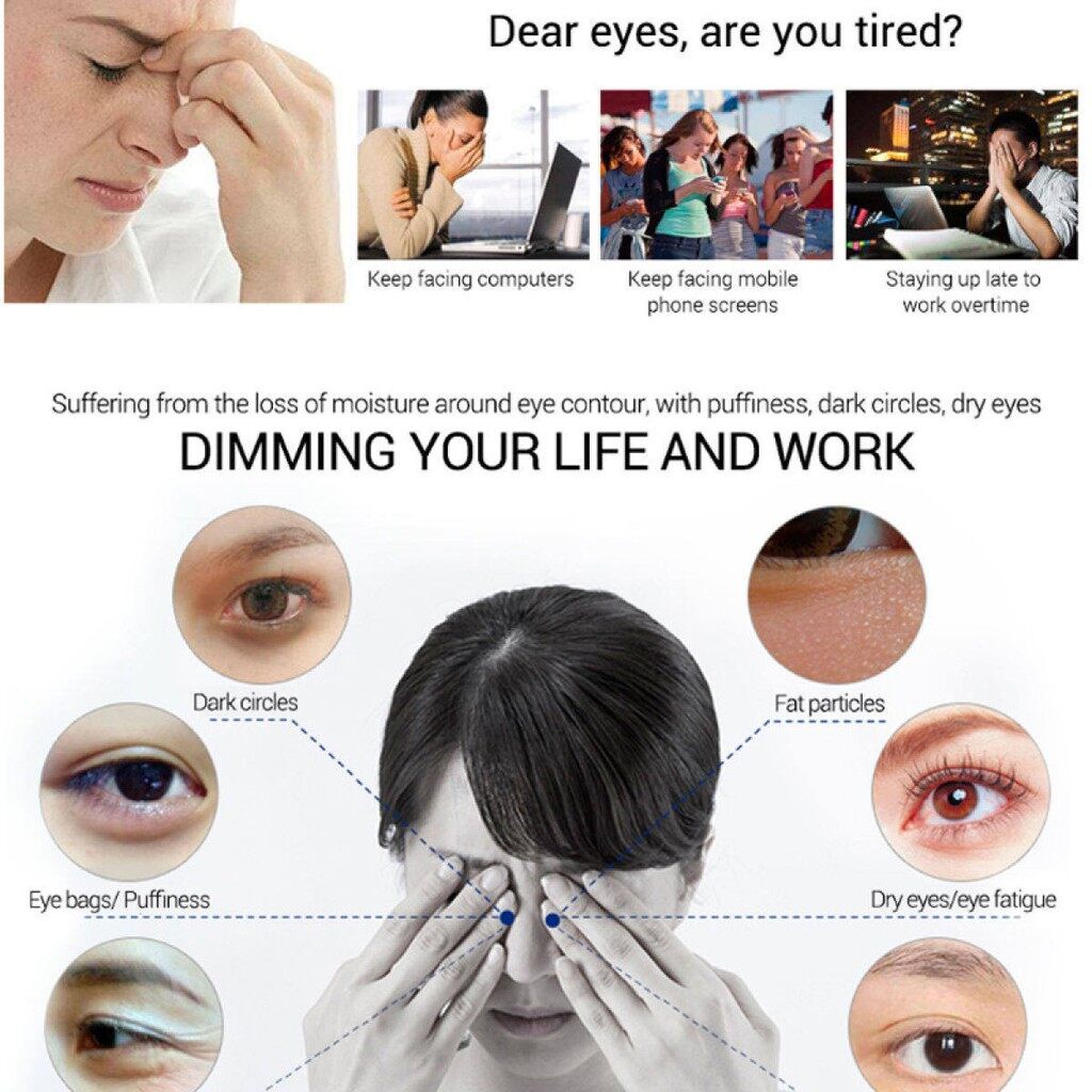 Krim Mata Panda Eye Cream Eyecream 60g Esensi Mawar Eye Menghilangkan kantung mata bawah Lingkaran hitam di bawah mata Keriput