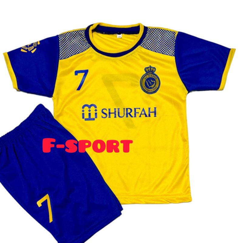 STELAN BAJU BOLA ANAK AL NASSR TERBARU DAN TERMURAH/JERSEY BAJU BOLA ANAK RONALDO