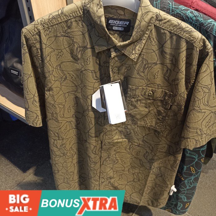 Kemeja EIGER19891989 ALABAMA SS SHIRT 91000 7627 Original Lengan Pendek Cowok Bandung