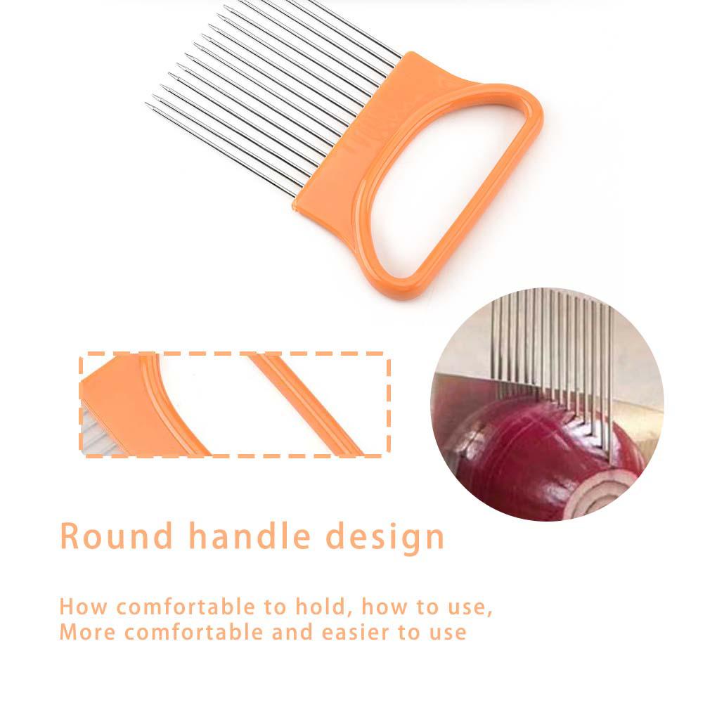 3 Pcs Stainless Steel Garpu Jarum Buah Slicer Sayuran Holder Dapur Sederhana Tomat Mudah Shrendders Genggam