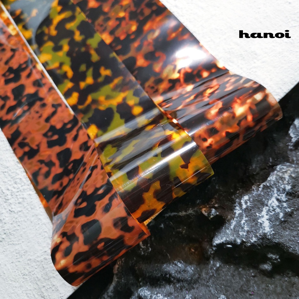 Hi 1roll Stiker Kuku Leopard Perekat Diri Tahan Air 3D Efek Visual DIY Tortoiseshell Amber Nail Art Decal Untuk Perempuan