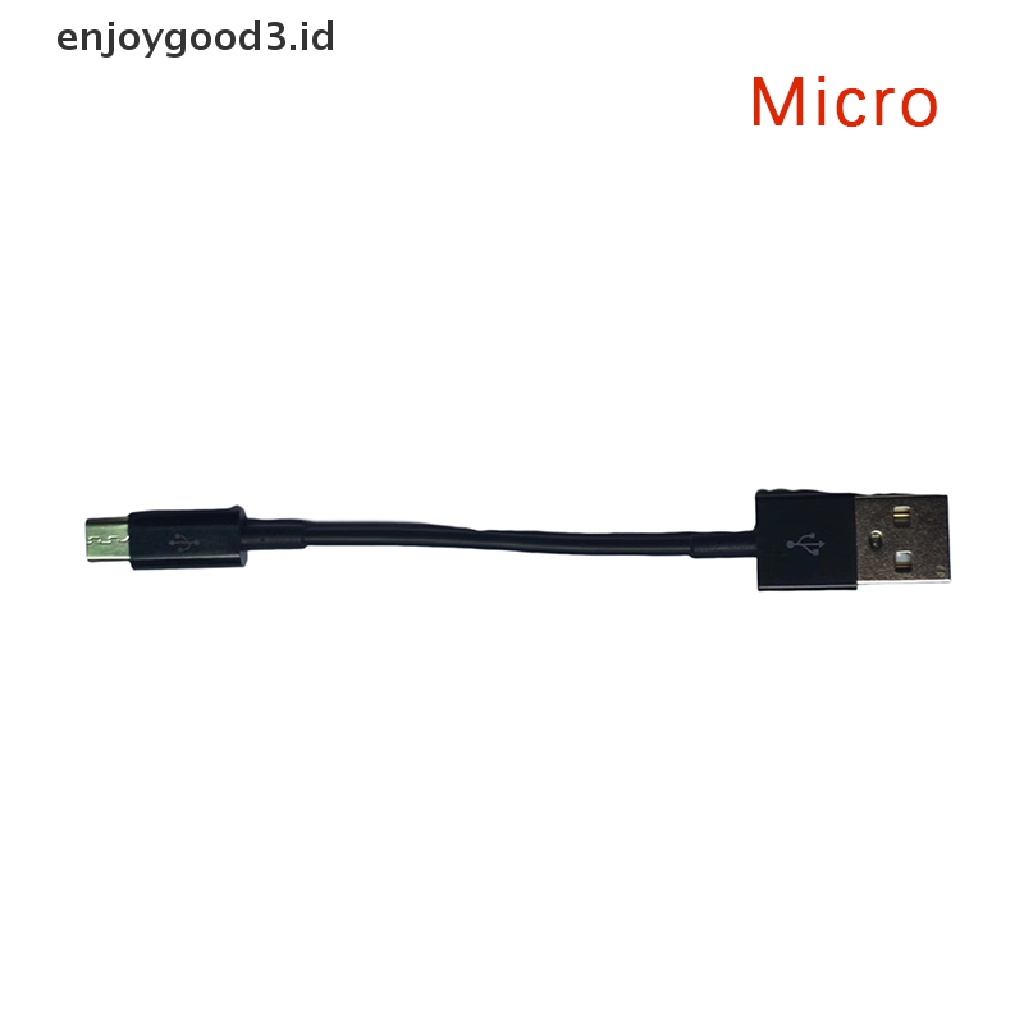 [Rready Stock] Tipe C Kabel Micro USB 10cm Pendek Pengisian Cepat Untuk Telepon Kabel Data USB (ID)