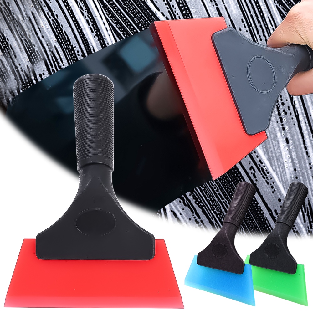 Wiper Air Kaca Depan Mini Plastik Scraper Kaca Film Kartu Squeegee Mirror Glass Pembersih Jendela Mobil Gagang Non-Slip Window Tinting Tools Shower Glass Door Scraper