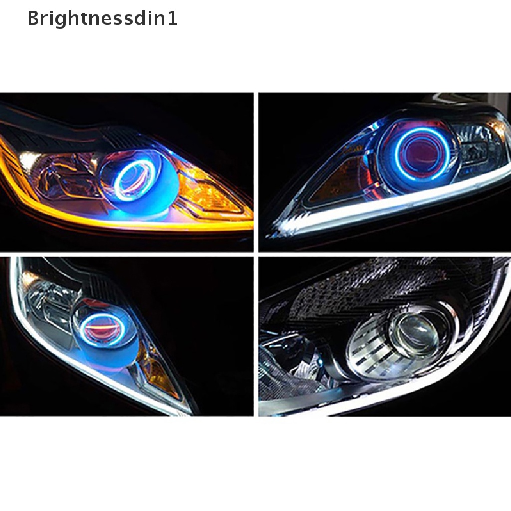 [Brightnessdin1] 1pc Multi Warna Angel Eye Circle Ring LED Headlight Fog Lamp Lensa Cahaya Ganda Butik