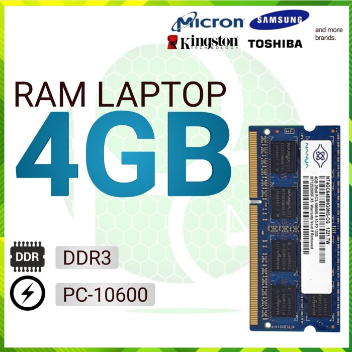 RAM DDR3 4GB 10600 - Laptop SoDimm - Hynix