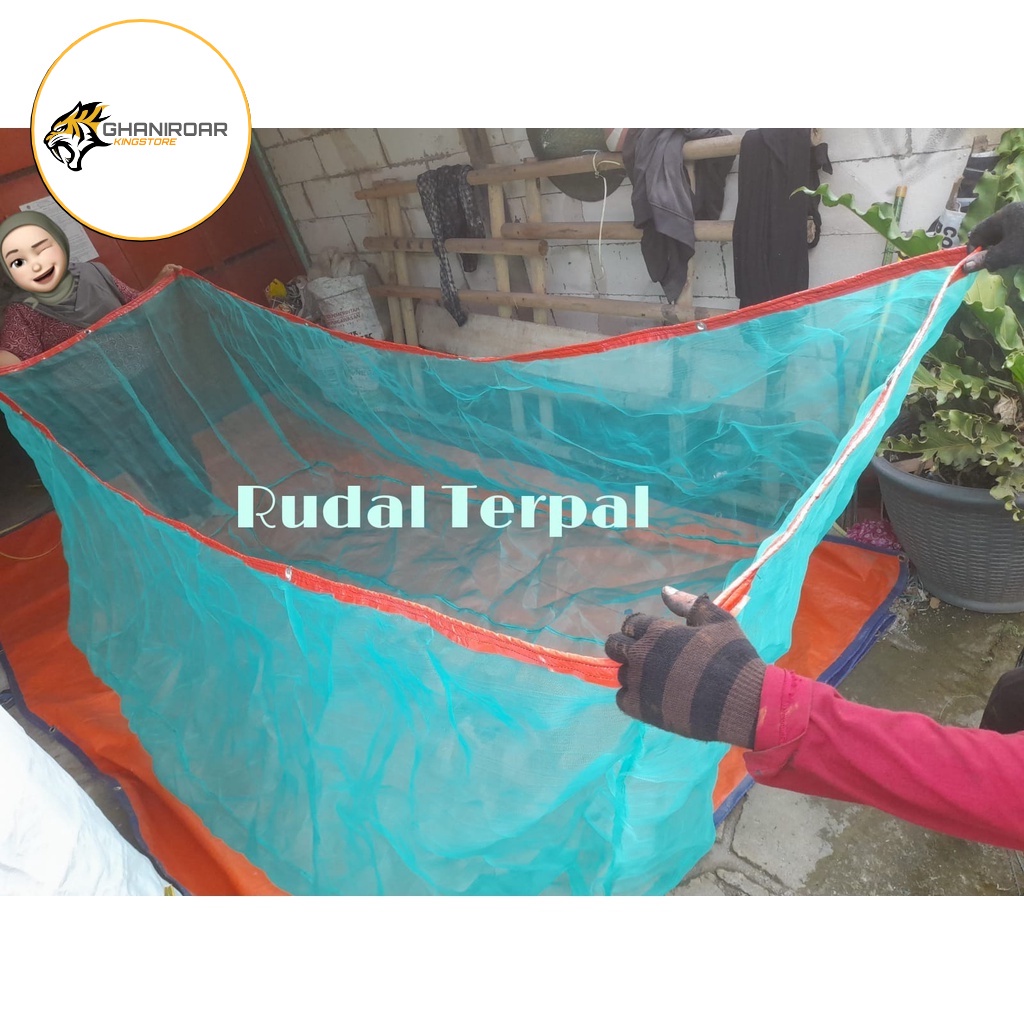 Keramba hapa ikan kecil jaring kasa hijau 1x1x1
